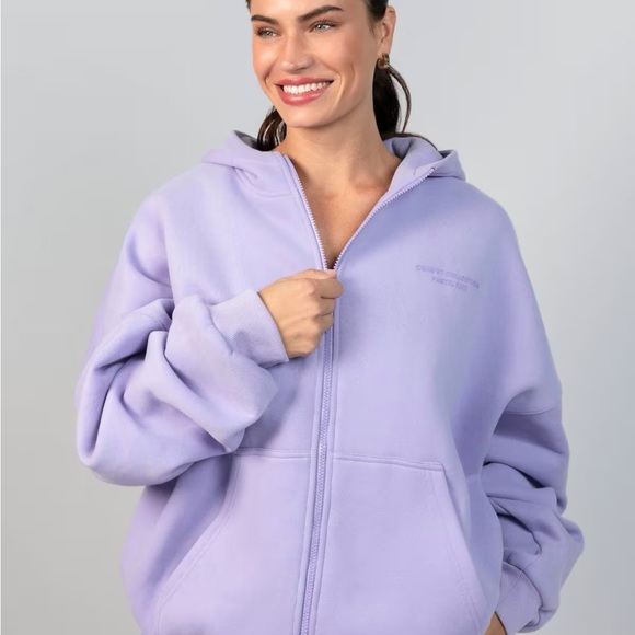 Brand New in bag Comfrt Lavender Zip Hoodie - Picture 1 of 2